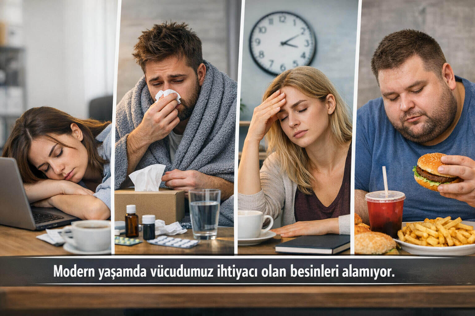 Modern yaşamın getirdikleri Vücudumuz ihtiyacı olan gıdaları alamıyor
